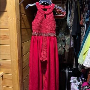 Elegant Red Kids Dress